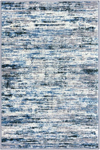 Lansny Modern Abstract Small Area Rug Indoor 3x5 Washable Rug Non-Slip Soft Entryway Rug Grey Blue White Kitchen Mats Thin Print Faux Wool Floor Carpet Throw Rugs for Entrance Bedroom Home Decor