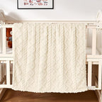 Sherpa Fleece Baby Blanket, Ultra Soft Fluffy Premium Baby Blankets for Boys Girls, Cozy Infant Toddler Newborn Receiving Blankets for Crib Stroller 30”×40” (Cream)