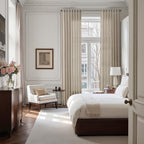 Cobblestone Linen Curtains for Living Room 126 Inches Long Light Filtering Semi Sheer Curtain Back Tab Modern Farmhouse Decor Elegant Drapes Floor to Ceiling High Window for Bedroom 52x126, 2 Panels