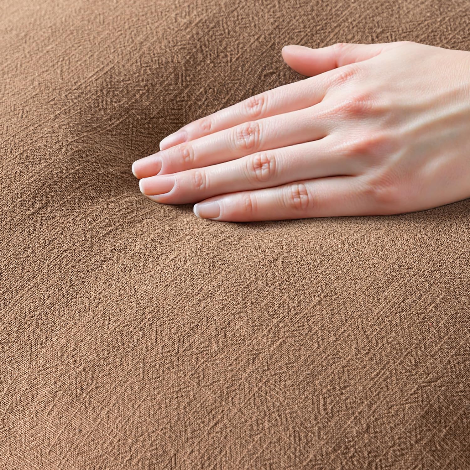 MIULEE Linen Fringe Decorative Fall Euro Throw Pillow Covers Brown 24x24