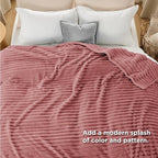 Bedsure GentleSoft Dusty Pink Fleece Queen Blanket for Couch - Super Soft Cozy Blankets for Women, Cute Small Blanket for Girls, 90x90 Inches