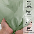 Simplebrand Sage Green Sheer Curtains 90 Inches Long 2 Panels, Light Filtering Rod Pocket Solid Color Window Sheer Curtain Panels, Elegant Curtains & Drapes for Living Room, Bedroom, 42" W x 90" L