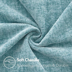 MIULEE Pack of 2 Couch Throw Pillow Covers 18x18 Inch Soft Smoke Blue Chenille Pillow Covers for Sofa Living Room Solid Dyed Pillow Cases