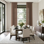 Caramel Brown Linen Curtains for Living Room Extra Long 126 Inches Long Back Tab Light Filtering Semi Sheer Curtain Vintage Rustic Decor Floor to Ceiling High Window for Bedroom 52x126, 2 Panels