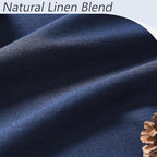 Guken Navy Blue 100% Blackout Curtains 84 Inch Length 2 Panels Set for Living Room Bedroom Back Tab Thermal Insulated Black Out Linen Drapes Room Darkening Window Curtains 84 Inches Long