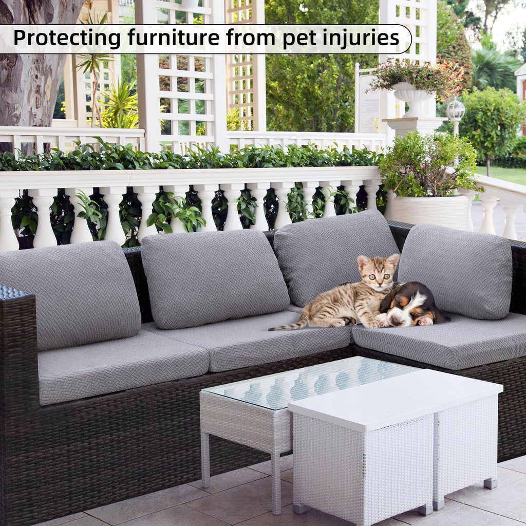 SUKAIKEQA 8PCS Patio Cushion Covers.Patio Furniture Couch SeatSlipcovers