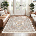 Restydon 4x6 Area Rugs for Living Room Non Slip Rugs for Bedroom, Orange