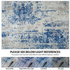 4x6 Area Rugs for Living Room Washable Bedroom Dining Room Blue Grey White
