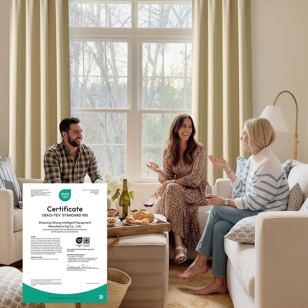 RYB HOME Bedroom Blackout Curtains 63 inches Long, 100% Blackout