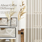 Nanspring Mousse White Lnen Curtains 102 Inches Long for Living Room Linen Light Filtering Semi Sheer Curtain Back Tab Simple Modern Floor to Ceiling Coastal Decor Drapes for Bedroom 52x102, 2 Panels