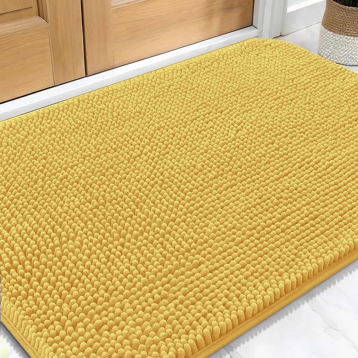 OLANLY Dog Door Mat for Muddy Paws 32x20, Super Absorbent Chenille Mud Mat