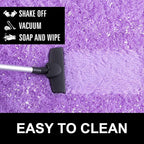 LOCHAS Ultra Soft Indoor Modern Area Rugs Fluffy Living Room Carpets for Children Bedroom Home Decor Nursery Rug 4x5.3 Feet,Lavender Purple