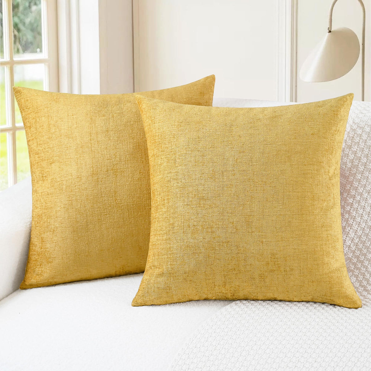CaliTime Decorative Couch Throw Pillow Covers 18 X 18 Inches Teal