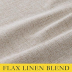 NICETOWN Oatmeal Vintage Open Linen Weave Flax Thermal Curtains, 100% Blackout Curtains 120" Long for Dining Room, Soundproof Window Treatment Drapes for Home Office, 62" Wide Per Panel, Set of 2