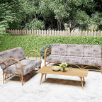 Smiry Printed Couch Cushion Covers, Stretch Soft Couch Covers for Sofa, Washable Non-Slip Sofa Slipcover Furniture Protector for Indoor and Outdoor (2 Pack, Brown and White)