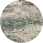 BEIMO 4FT Round Rug for Bedroom, Green Taupe Washable Abstract Non Slip Rug