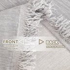 MYSKY HOME Couch Cover for Pets Light Grey Couch Covers for 2 Cushion Couch Sofa Simple Tassel Sofa Covers for Loveseat L Shaped Chenille Couch Cushion Covers for Dogs Kids Easy Install,91" X118"