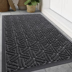 Smiry Front Door Mat Outside Entrance, Low Profile Rubber Doormat, 71x47