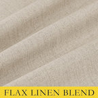 NICETOWN Cream Thick Linen Blend 100% Blackout Curtains 63" Long 2 Panels Set for Bedroom, 42" Wide, Rustic Grommet Thermal Insulated Flax Textured Full Blackout Window Draperies with Grey Liners