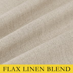 NICETOWN Cream 100% Blackout Linen Curtains 63 inch Long Burg for Kitchen, 1 Pair, 62" Width Each Panel, Farmhouse Thick Completely Blackout Window Treatment Thermal Insulated Drapes