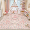 zesthome Pink Rugs for Bedroom-8x12 Area Rugs for Living Room,Girls Room