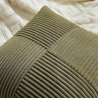 Fancy Homi 2 Packs Olive Green Lumbar Decorative Throw Pillow Covers 16x28 Inch for Living Room Couch Bed, Farmhouse Boho Home Decor, Soft Striped Corduroy Rectangle Accent Cushion Case 40x70 cm