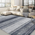 Nakagishi Boho 8x10 Area Rug Living Room Rugs Machine Washable Blue