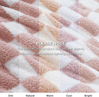 Bedsure GentleSoft Checkered Twin Blanket for Couch, Super Soft Cozy & Warm Knit Pink Throw Blanket, Breathable, Lightweight & Fluffy Plaid Blankets for Bed, Sofa, Gifts for Women Grils, 60x80 Inches