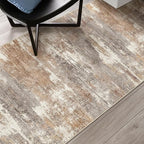 3x10 Washable Kitchen Runner Rug: Modern Abstract Runners for Hallway Soft Non Slip Rugs with Rubber Backing Low Pile Thin Floor Carpet for Entryway Bedroom Bathroom Bedside Indoor(Brown/Brick,3x10)