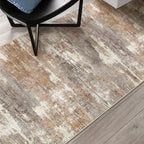 2'6x14 Runner Rug Washable Abstract: Non Slip Hallway Floor Mat Brown/Brick