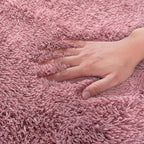 Quntue Runner Rugs for Bedroom 2x6 Rug Runners for Hallways Non Slip Soft Shag Bedside Rug, Fluffy Area Rug Throw Rugs for Living Room, Floor Carpet Runner for Nursery Kids Dorm, Blush