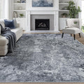Aelenmu 9x12 Area Rugs for Living Room Washable Bedroom Dining Room Black