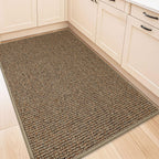 BEQHAUSE Kitchen Rugs 32"x48", Non-Slip Kitchen Mats for Floor, Taupe