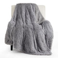 Bedsure GentleSoft Fluffy Grey Throw Blanket, Grey Decor Cozy Gifts for Women Men, Soft Sherpa Fleece Fuzzy Plush Thick Warm Faux Fur Throw Blanket for Couch Bed Sofa, Gray Gifts, 50x60