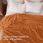 Bedsure Soft King Size Blankets for Bed Orange 108"x90"