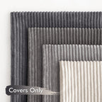 MIULEE Soft Corduroy Decorative Throw Pillow Covers Neutral Grey 18x18