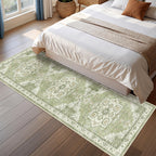 Restydon Runner Rug 2x6, Non Slip Washable Rugs for Hallways, Light Green