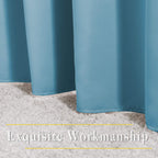 NICETOWN Room Darkening Curtains for Room Divider, Grommet Thermal Curtains Light & Sound Reducing Window Treatments for Sliding Glass Door, W66 x L110, Teal Blue, 2 Panels