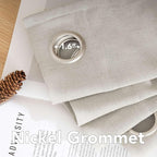 H.VERSAILTEX Living Room Linen Curtains - Semi Sheer, Nickel Grommet, Energy Saving, Light Filtering Window Treatments - Pale Oak, 2 Panels, 52 x 54-Inch