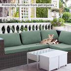 Outdoor Cushion Covers Set,8PCS Patio Furniture Couch Seat Slipcovers, Replacement for Sofa Sectional Chair(Cover，Only)