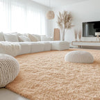 OLANLY 9x10 Machine Washable Large Area Rugs for Living Room, Bedroom, Soft Fluffy Shaggy Bedside Rug, Indoor Floor Carpet for Kids Girls and Boys, Dorms, Nursery, Home Decor Aesthetic, Beige
