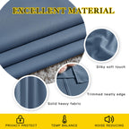 NICETOWN Bedroom Room Darkening Curtains - Triple Weave Grommet Top Thermal Insulated Solid Energy Saving Panels/Drapes for Patio Door/Hall, Stone Blue, 1 Pair, 52 inches by 95 Inch