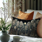 Rustic William Morris Inspired Night Forest Green Moon Pillow Covers 12x20 Double-Sided,Vintage Botanical Nature Landscape Decorative Throw Pillow Covers for Home Bedroom Living Room