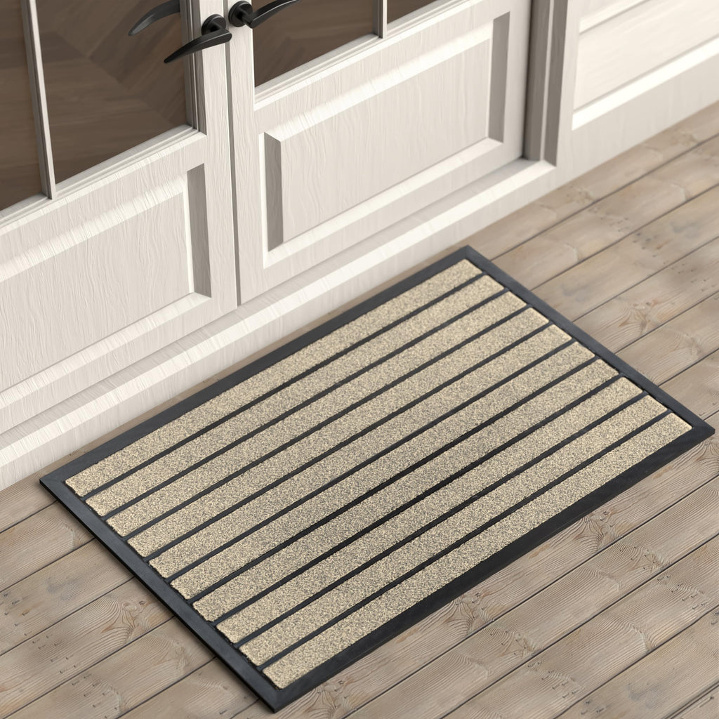 ubdyo Extra Durable Door Mat Outside Entrance (36" x 24", Bright Beige)