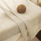 Faux Linen Beige Curtains 108 inches Long for Living Room Rustic Farmhouse Linen Drapes Semi Sheer Burlap Textured Canvas Cloth Curtain Panels Set of 2 Kahki Tan Colored