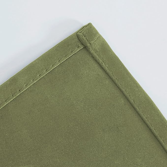 LEMOMO Olive Green Thermal Blackout Curtains/42 x 84 Inch/Set of 2 Panels Room Darkening Curtains for Bedroom