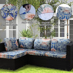 Outdoor Cushion Covers Set,8PCS Patio Furniture Couch Seat Slipcovers, Replacement for Sofa Sectional Chair(Cover，Only)