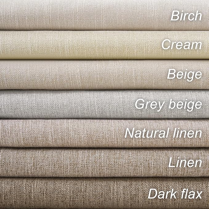 Cream Extra Long 132 Inch 100% Blackout Curtains for Livingroom Neutral Boho Linen Blend Farmhouse Curtain Drapes Sound Proof Drapes Privacy Ceiling Track Villa Bedroom 11Ft(W52 xL132 2 Panels)