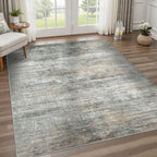 BEIMO Area Rugs 10x14 for Living Room, Grey Brown Washable Abstract Rug