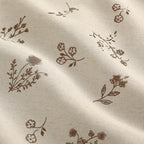 Boho Floral Spring 100% Blackout Curtains 84 Inch Length 2 Panels Set, Linen Texture Farmhouse Curtains with Beige Tassel for Living Room Bedroom, Vintage Rustic Rod Pocket,Brown
